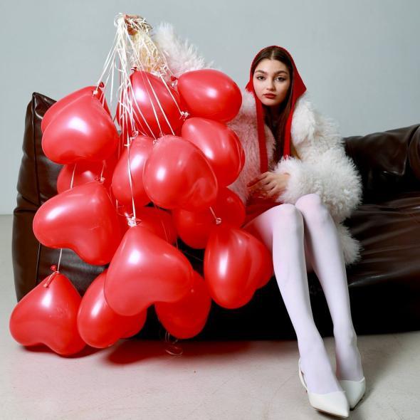 Сет из шаров-сердец 23 шт с гелием