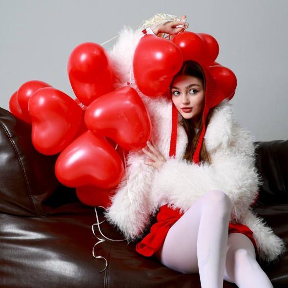 Сет из шаров-сердец 23 шт с гелием