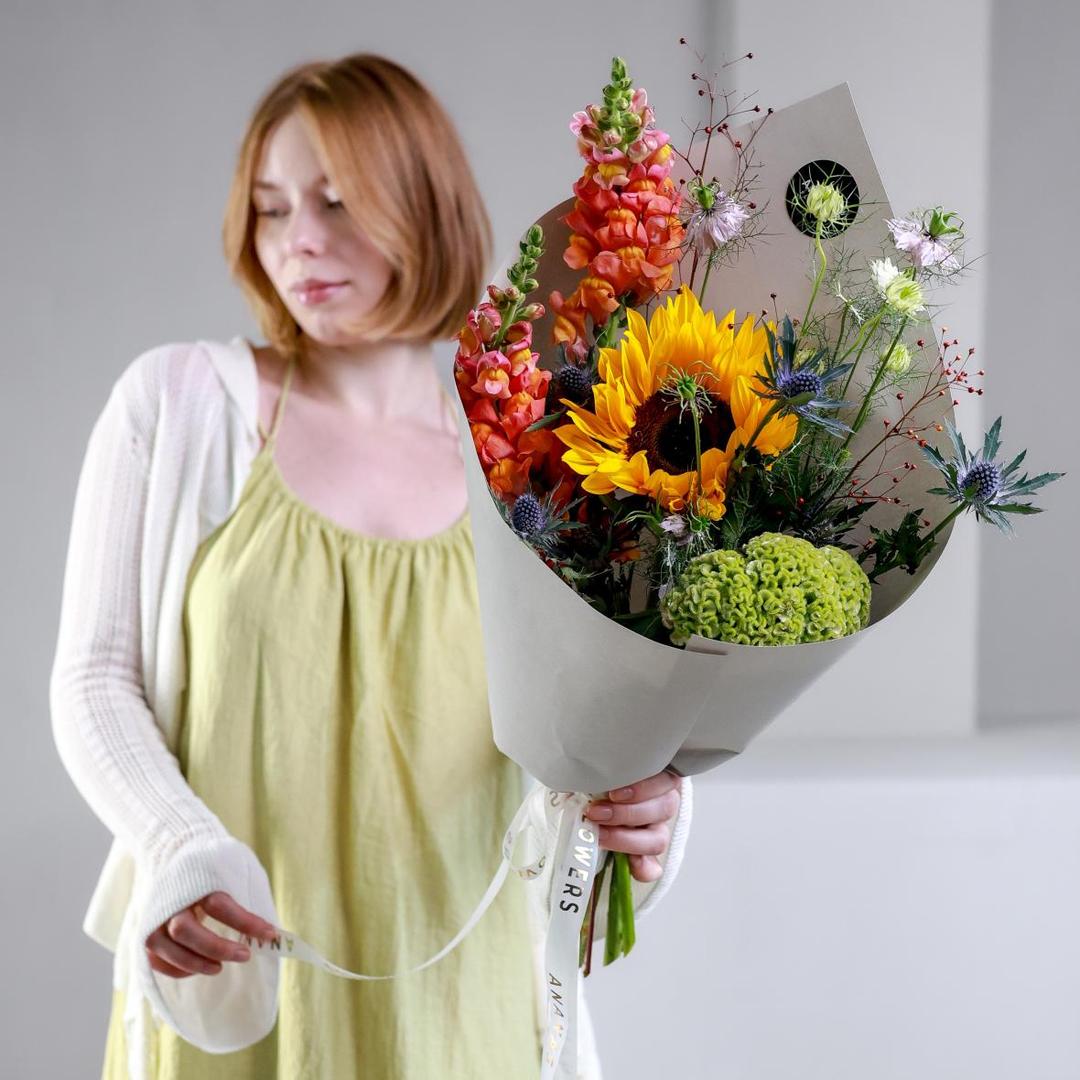 Набор цветов для вазы ЯРКИЙ