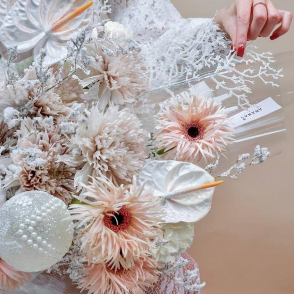 Букет Сердце покрытое инеем